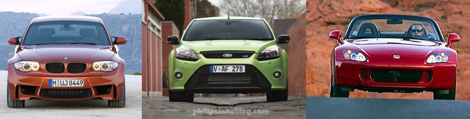 1er M-Coupé, Ford Focus RS, Honda&nbsp;S2000